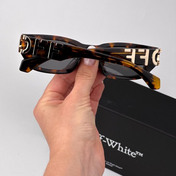 Off-White FILLMORE Sunglasses – Havana Frame Grey Lenses | Model OERI124 6007 - Picture 3 of 13